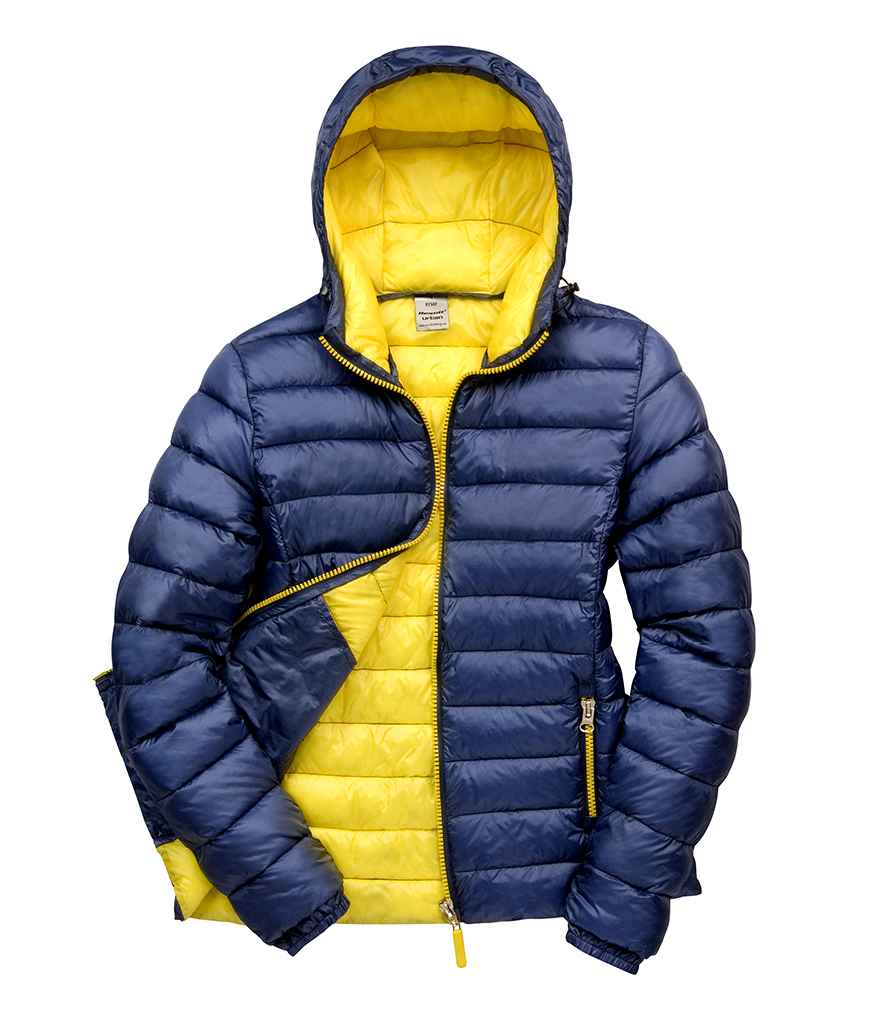 Result Urban Ladies Snow Bird Padded Jacket - Navy/Yellow
