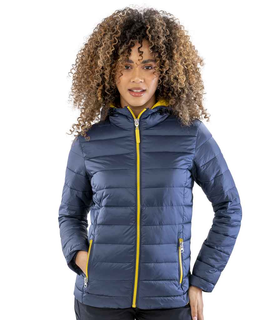 Result Urban Ladies Snow Bird Padded Jacket - Navy/Yellow
