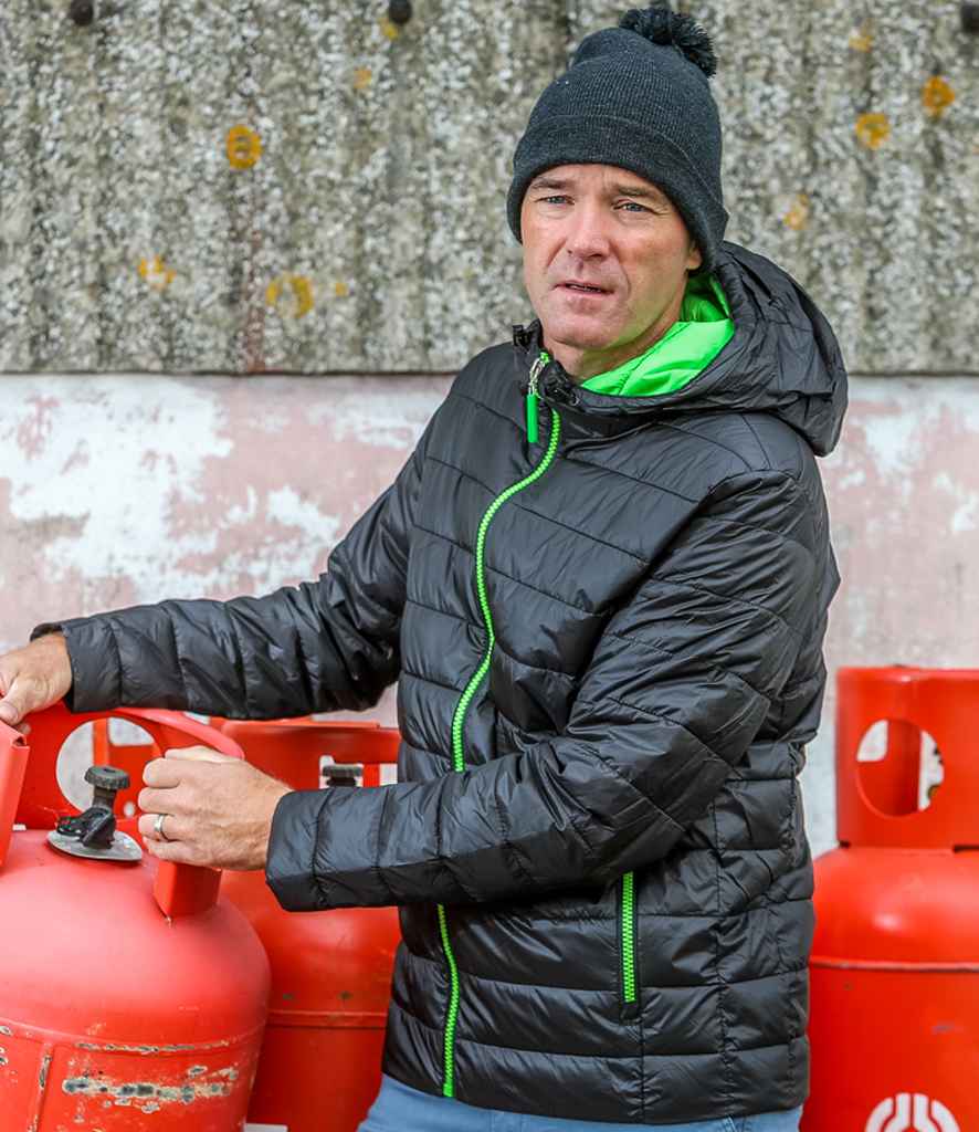 Result Urban Snow Bird Padded Jacket - Black/Lime Green