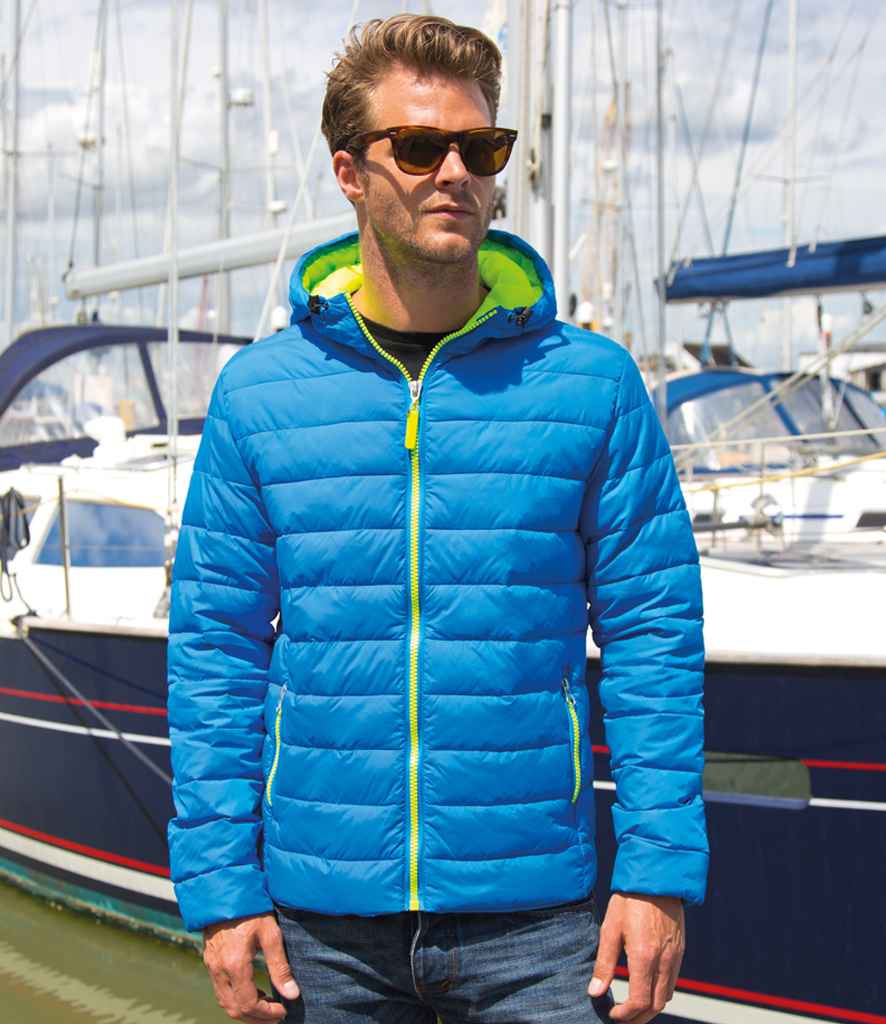 Result Urban Snow Bird Padded Jacket - Ocean Blue/Lime Green