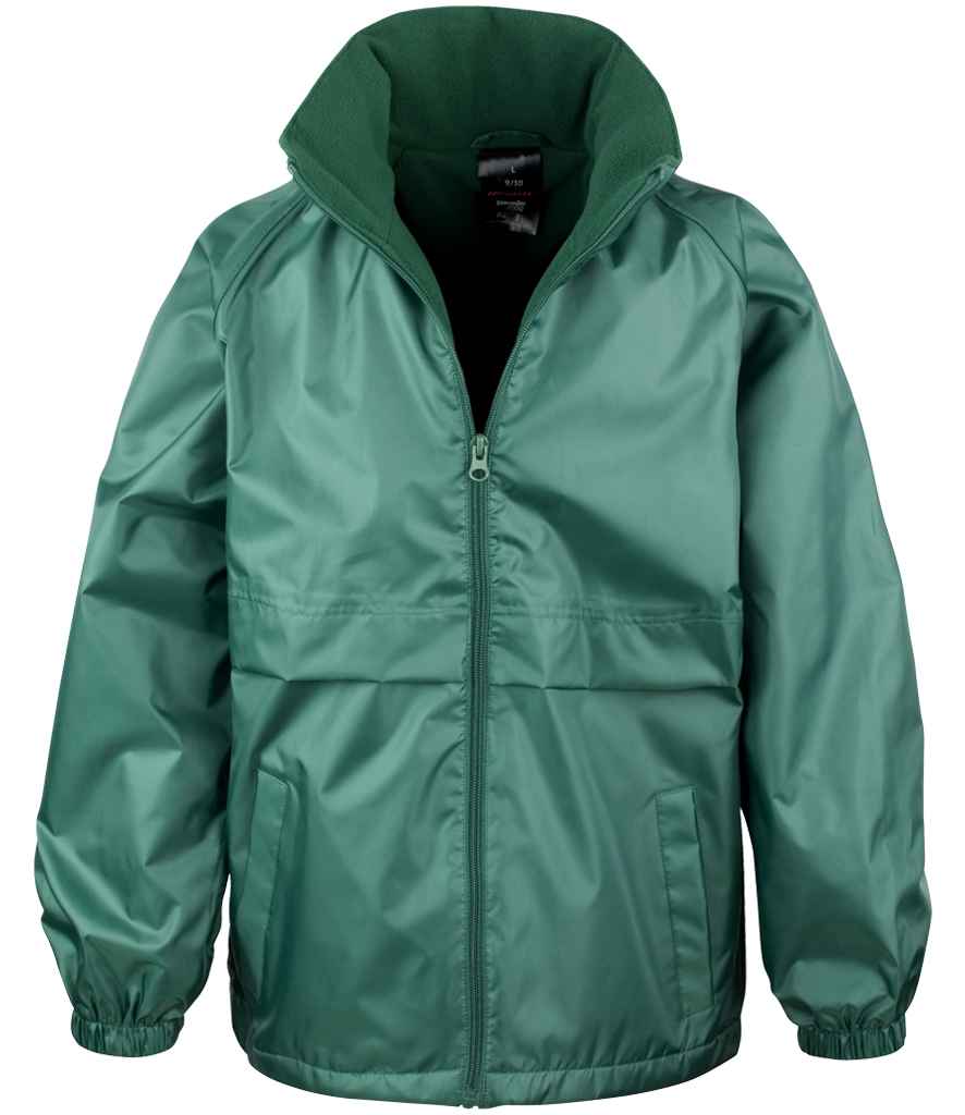 Result Core Kids Micro Fleece Lined Jacket - Bottle Green