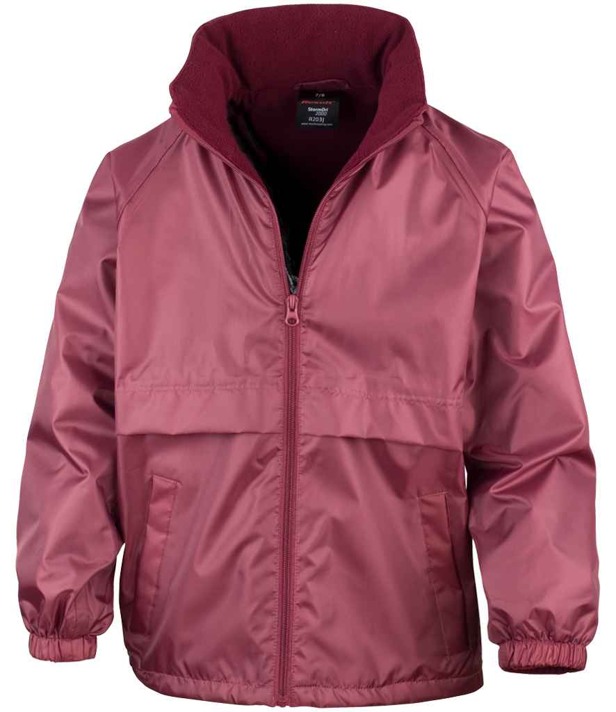 Result Core Kids Micro Fleece Lined Jacket - Burgundy