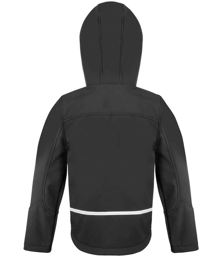 Result Core Kids TX Performance Hooded Soft Shell Jacket - Black/Grey