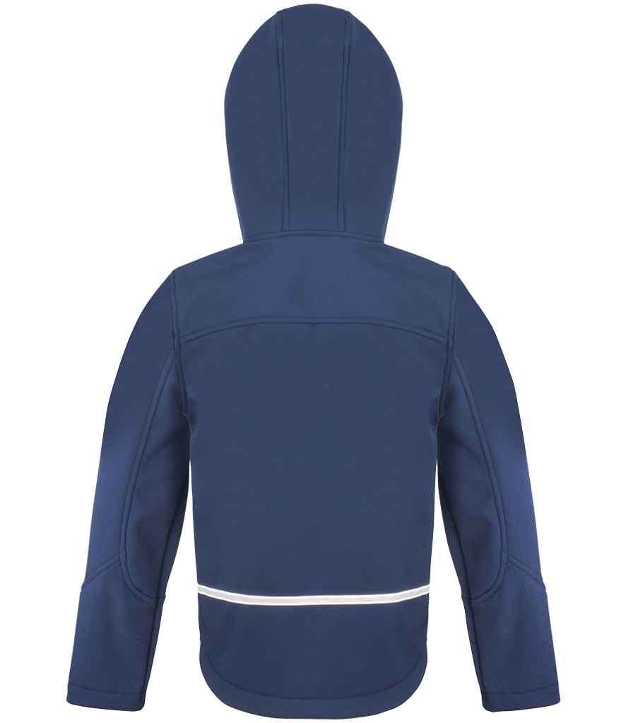 Result Core Kids TX Performance Hooded Soft Shell Jacket - Navy/Royal Blue