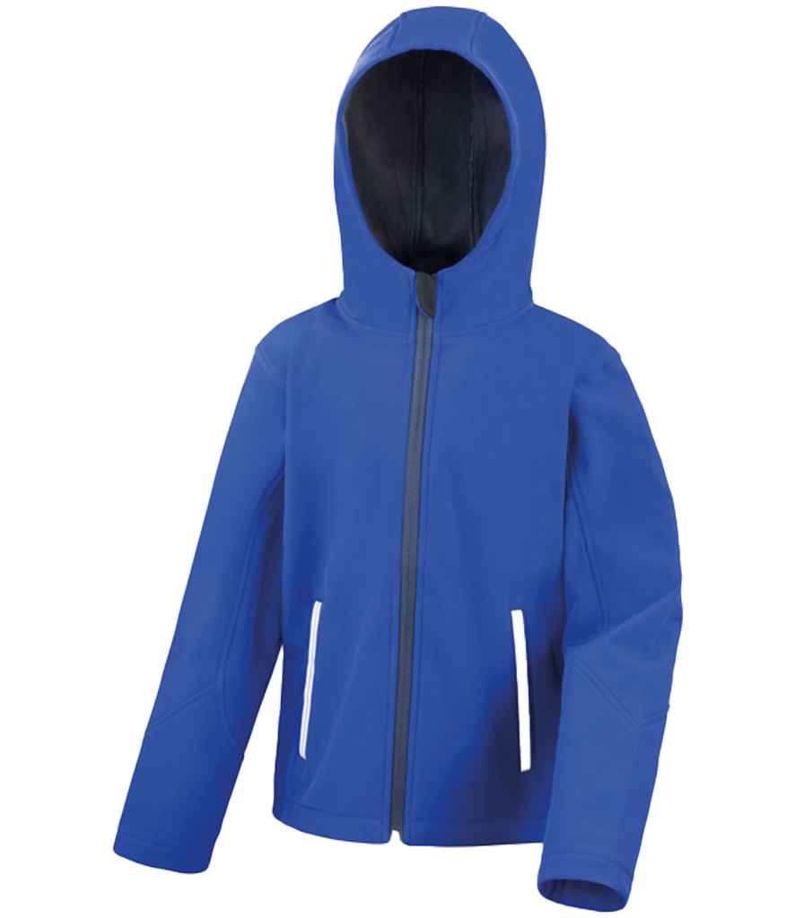 Result Core Kids TX Performance Hooded Soft Shell Jacket - Royal Blue/Navy