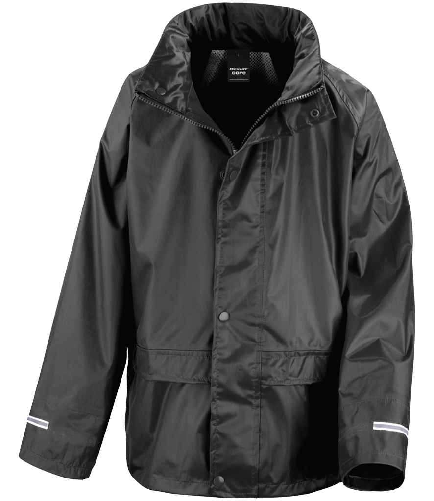 Result Core Kids Waterproof Rain Suit - Black