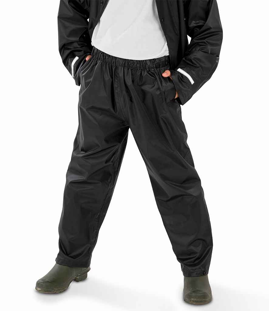 Result Core Kids Waterproof Overtrousers - Black