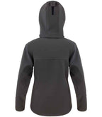 Result Recycled Ladies Hooded Soft Shell Jacket - Black/Grey