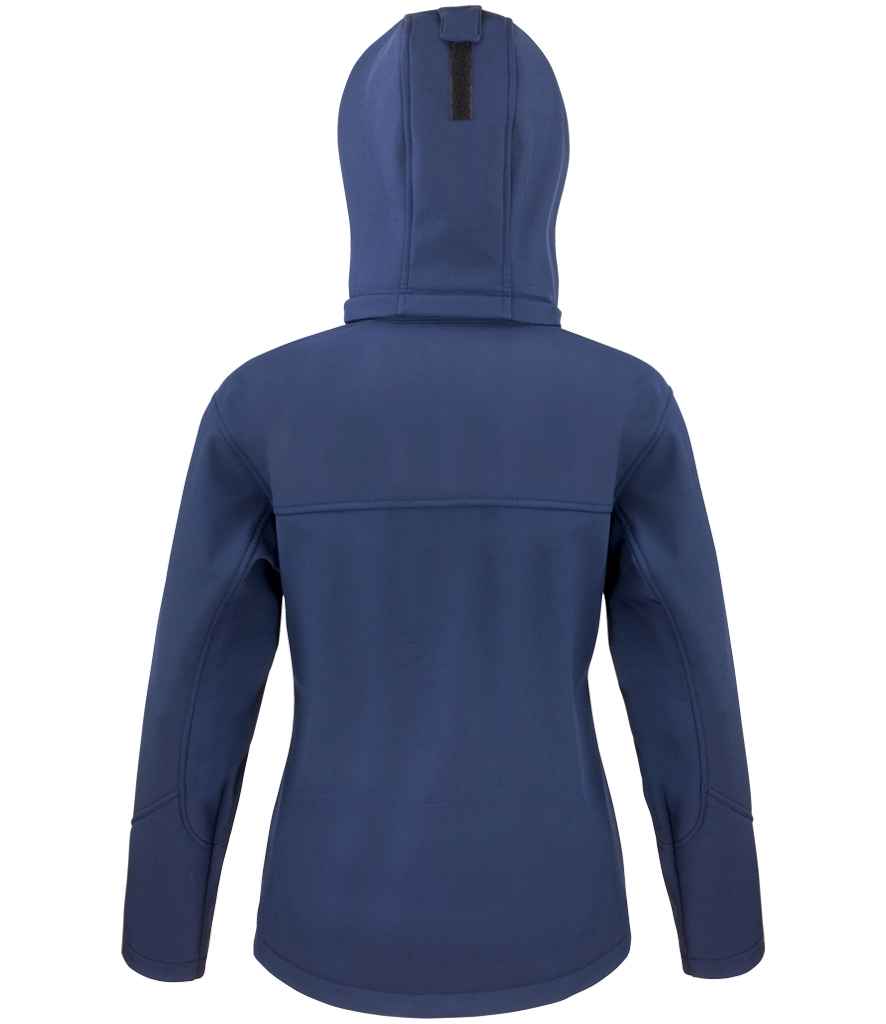 Result Recycled Ladies Hooded Soft Shell Jacket - Navy/Royal Blue