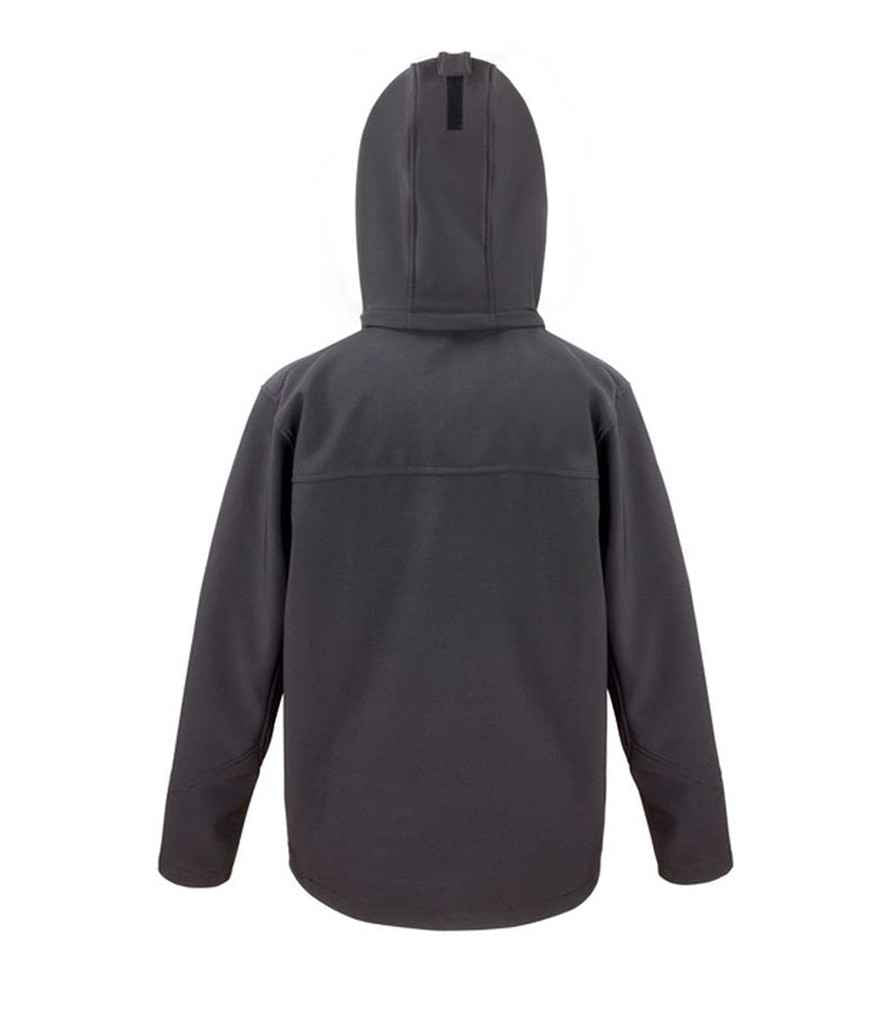 Result Recycled Hooded Three Layer Soft Shell Jacket - Black/Grey