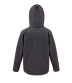 Result Recycled Hooded Three Layer Soft Shell Jacket - Black/Grey