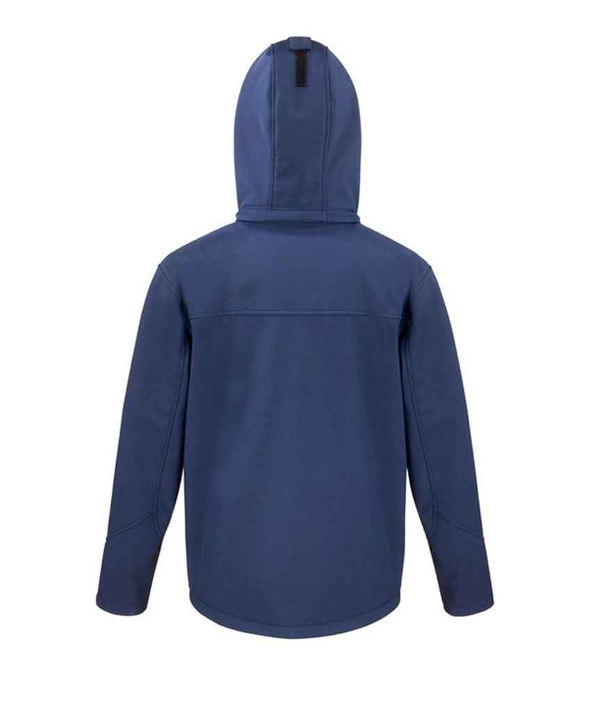 Result Recycled Hooded Three Layer Soft Shell Jacket - Navy/Royal Blue