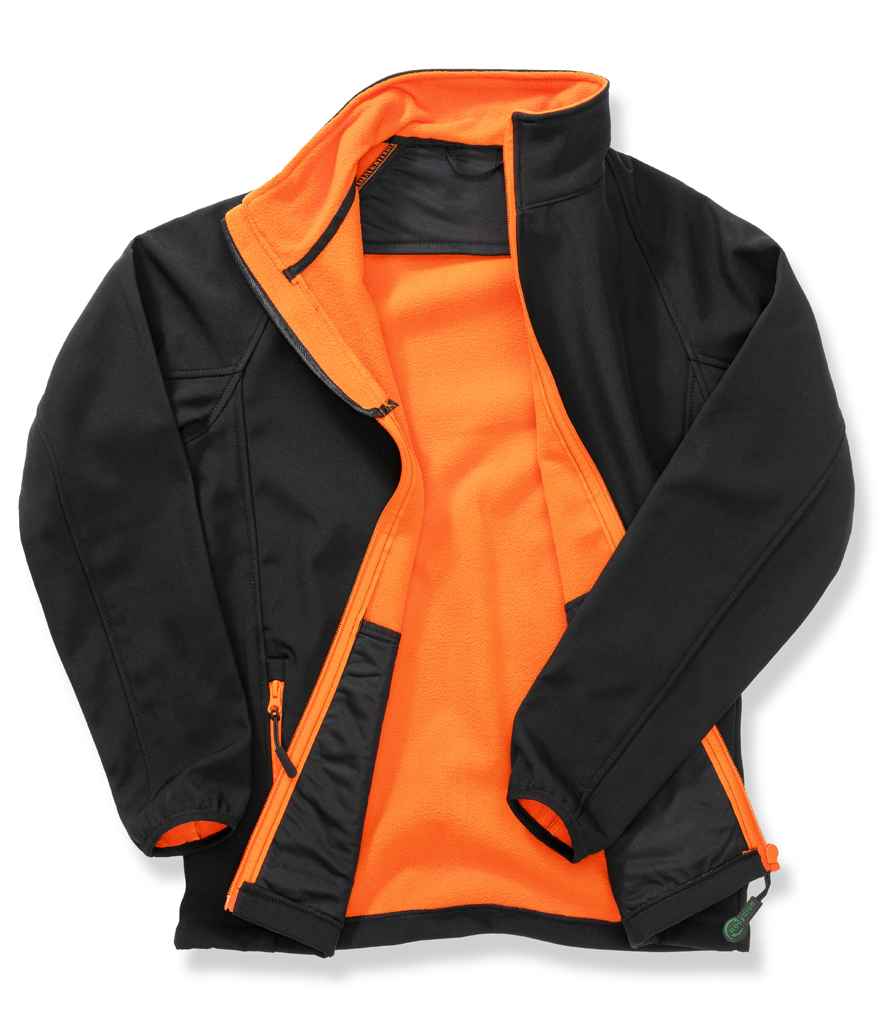 Result Recycled Ladies Printable Soft Shell Jacket - Black/Orange