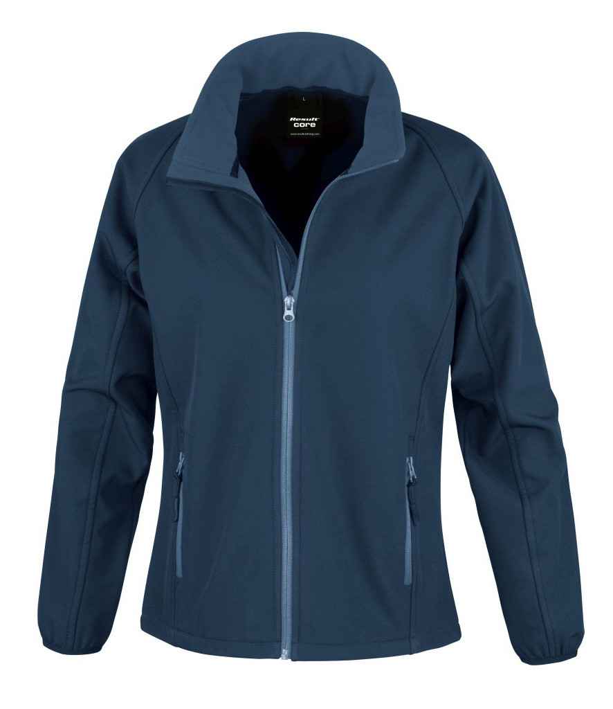 Result Recycled Ladies Printable Soft Shell Jacket - Navy/Navy