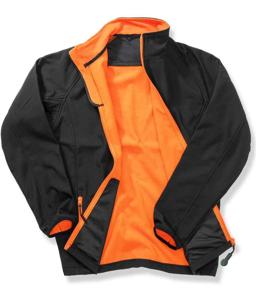 Result Recycled Printable Soft Shell Jacket - Black/Orange