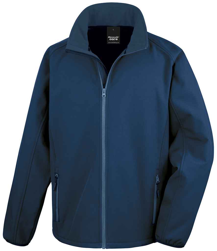 Result Recycled Printable Soft Shell Jacket - Navy/Navy