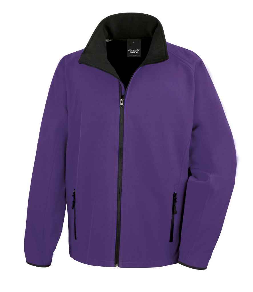 Result Recycled Printable Soft Shell Jacket - Purple/Black