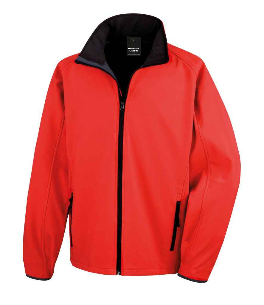Result Recycled Printable Soft Shell Jacket - Red/Black