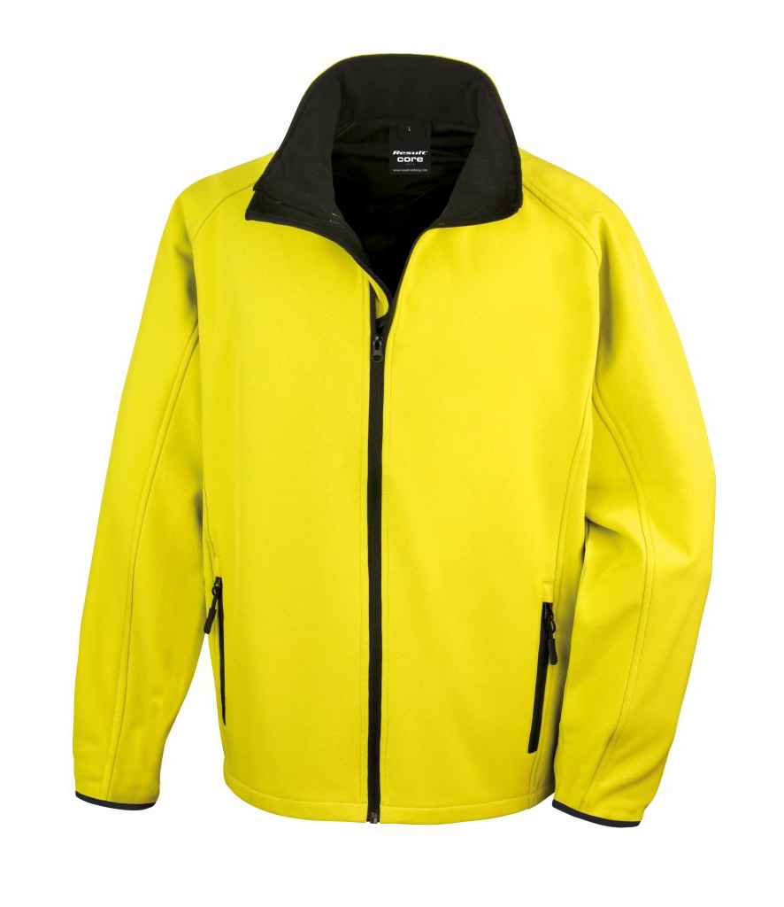 Result Recycled Printable Soft Shell Jacket - Yellow/Black