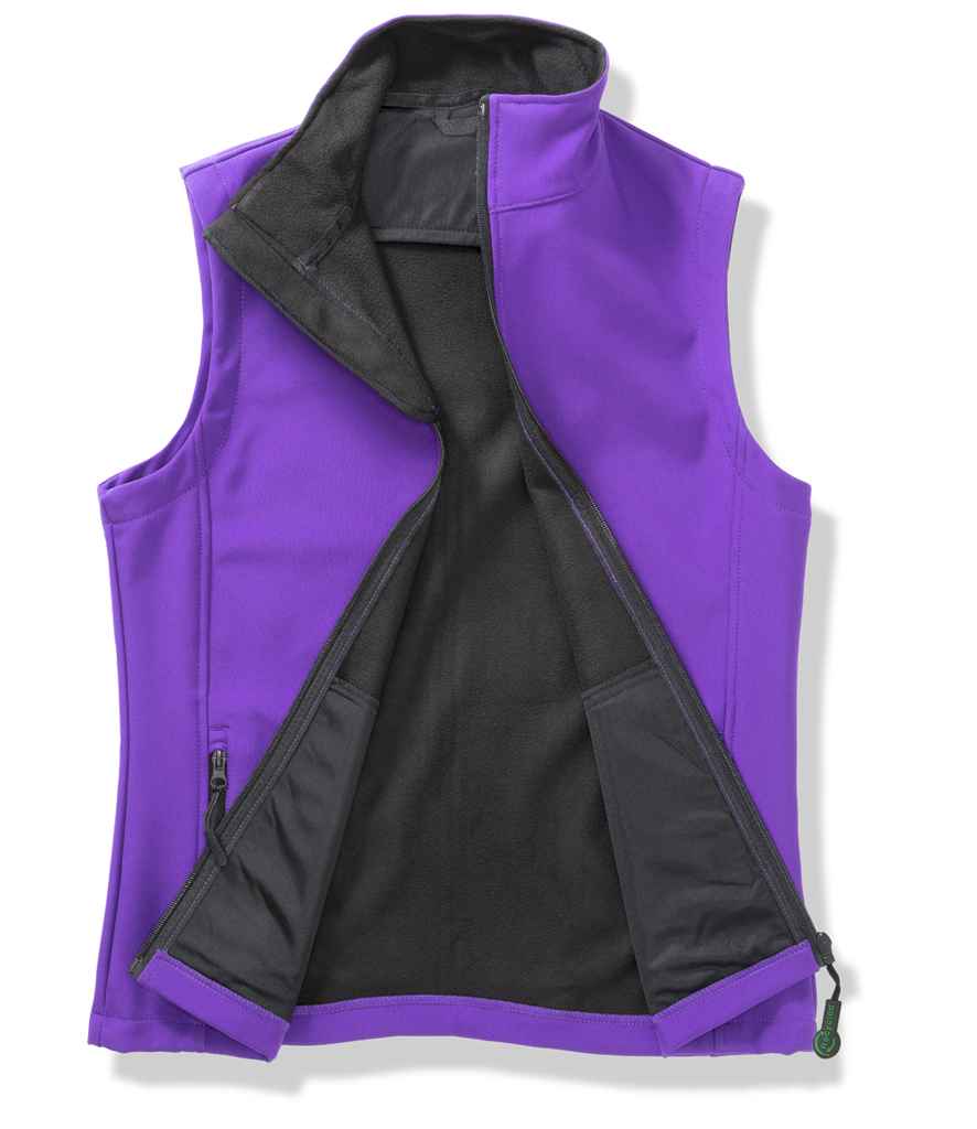 Result Recycled Ladies Printable Soft Shell Bodywarmer - Purple/Black