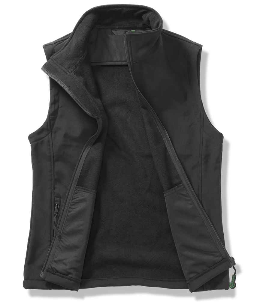 Result Recycled Printable Soft Shell Bodywarmer - Black/Black
