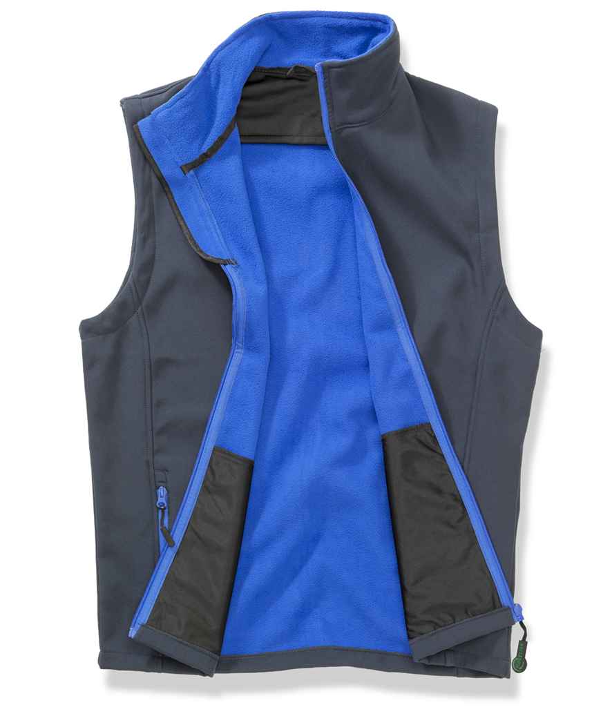 Result Recycled Printable Soft Shell Bodywarmer - Navy/Royal Blue