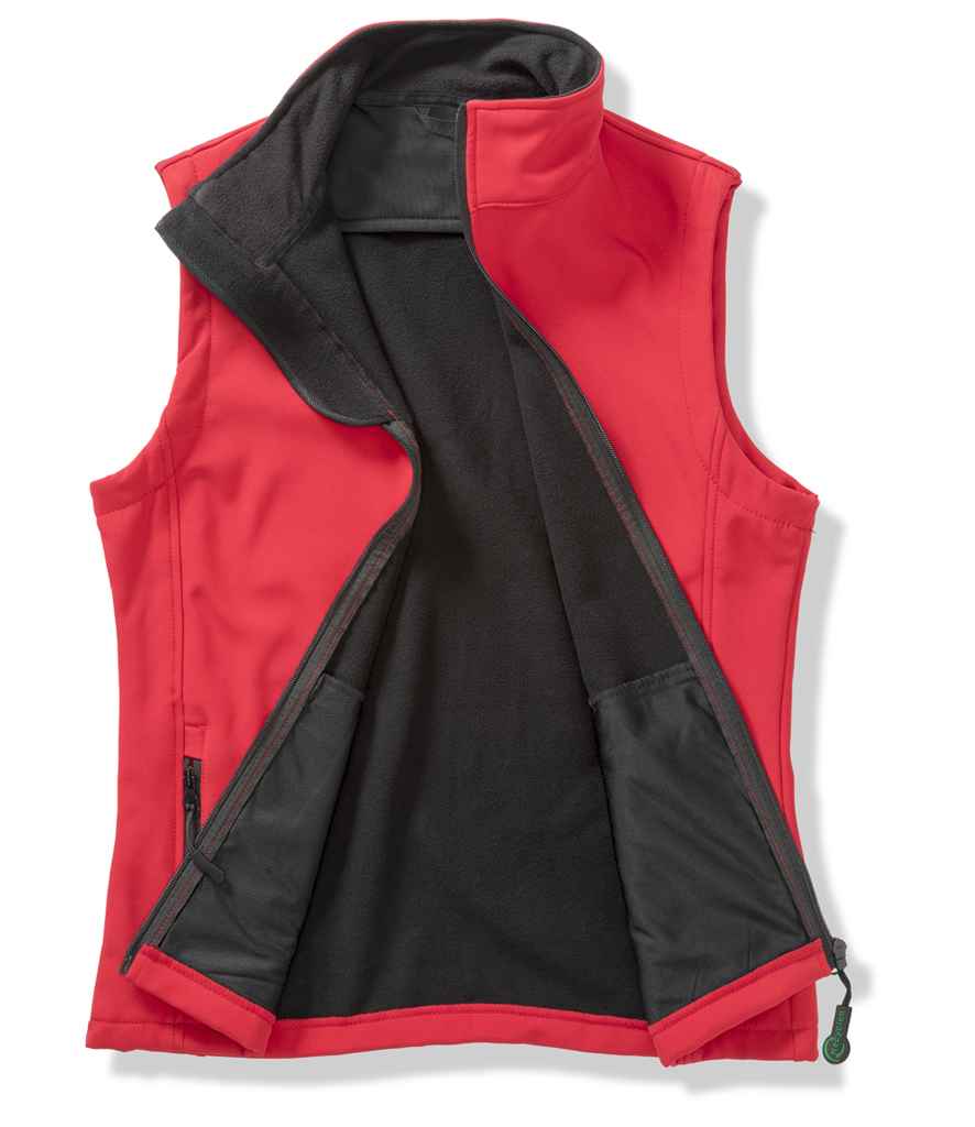 Result Recycled Printable Soft Shell Bodywarmer - Red/Black
