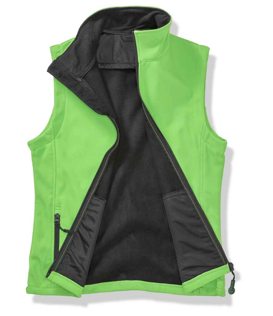 Result Recycled Printable Soft Shell Bodywarmer - Vivid Green/Black