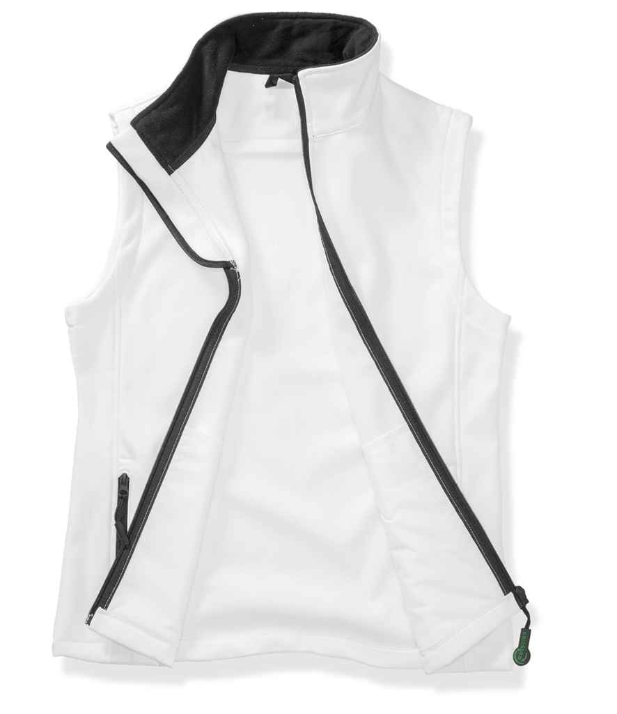 Result Recycled Printable Soft Shell Bodywarmer - White/Black