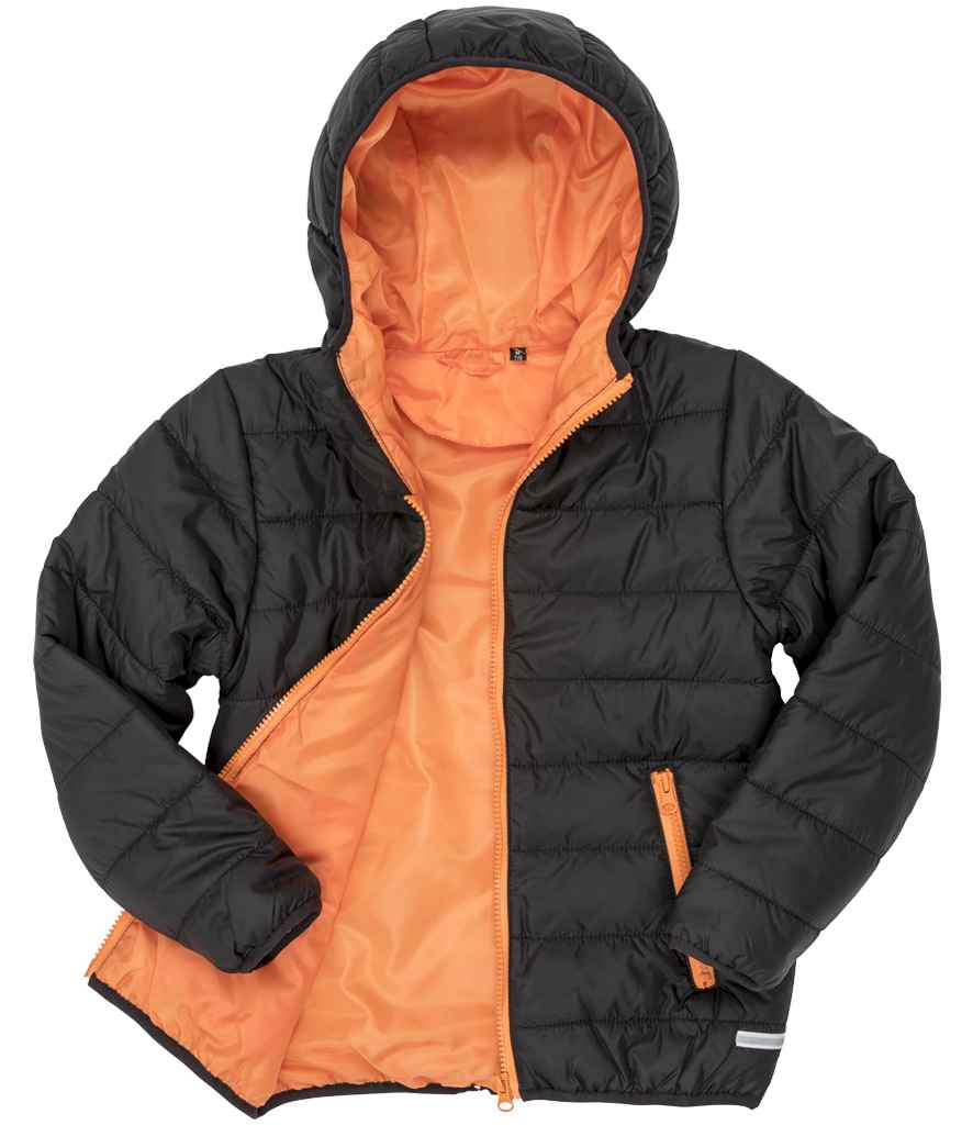 Result Core Kids Padded Jacket - Black/Orange