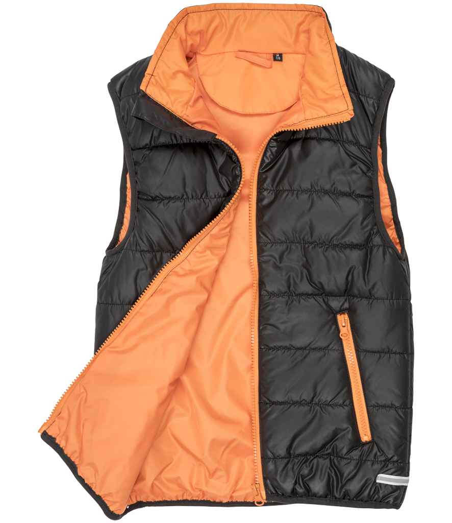 Result Core Kids Padded Bodywarmer - Black/Orange