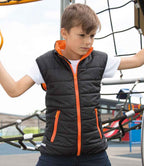 Result Core Kids Padded Bodywarmer - Black/Orange