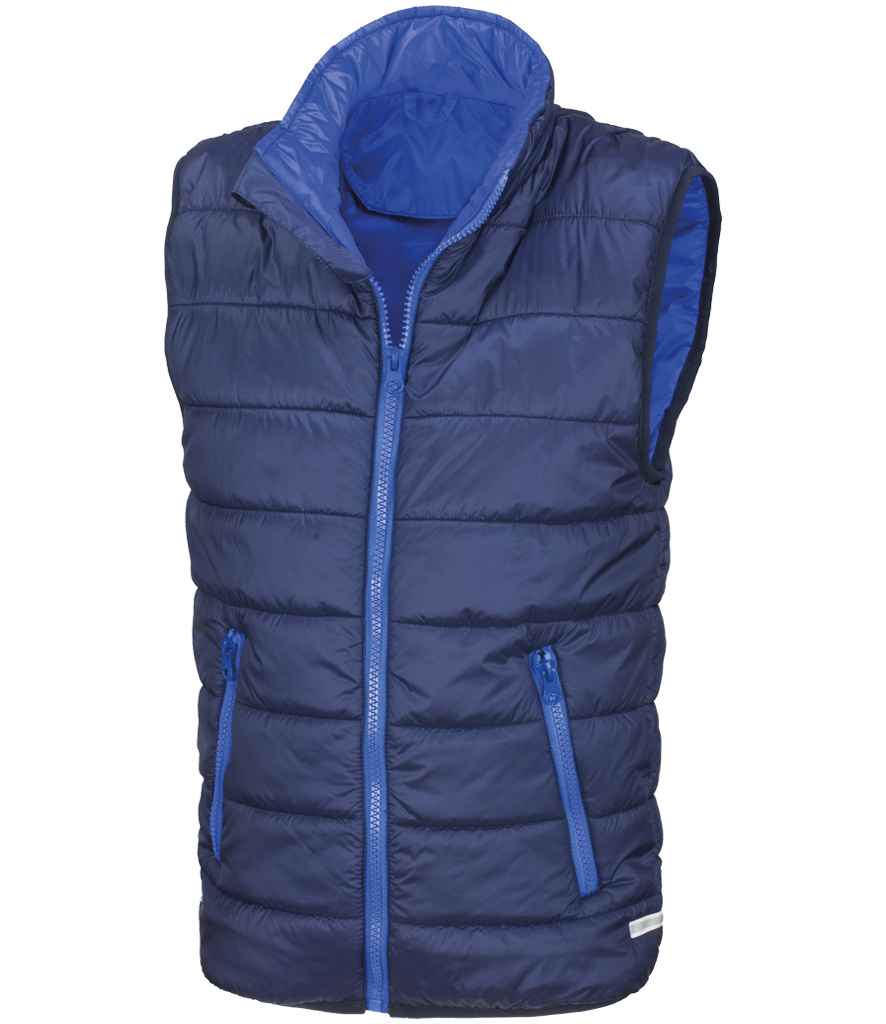 Result Core Kids Padded Bodywarmer - Navy/Royal Blue