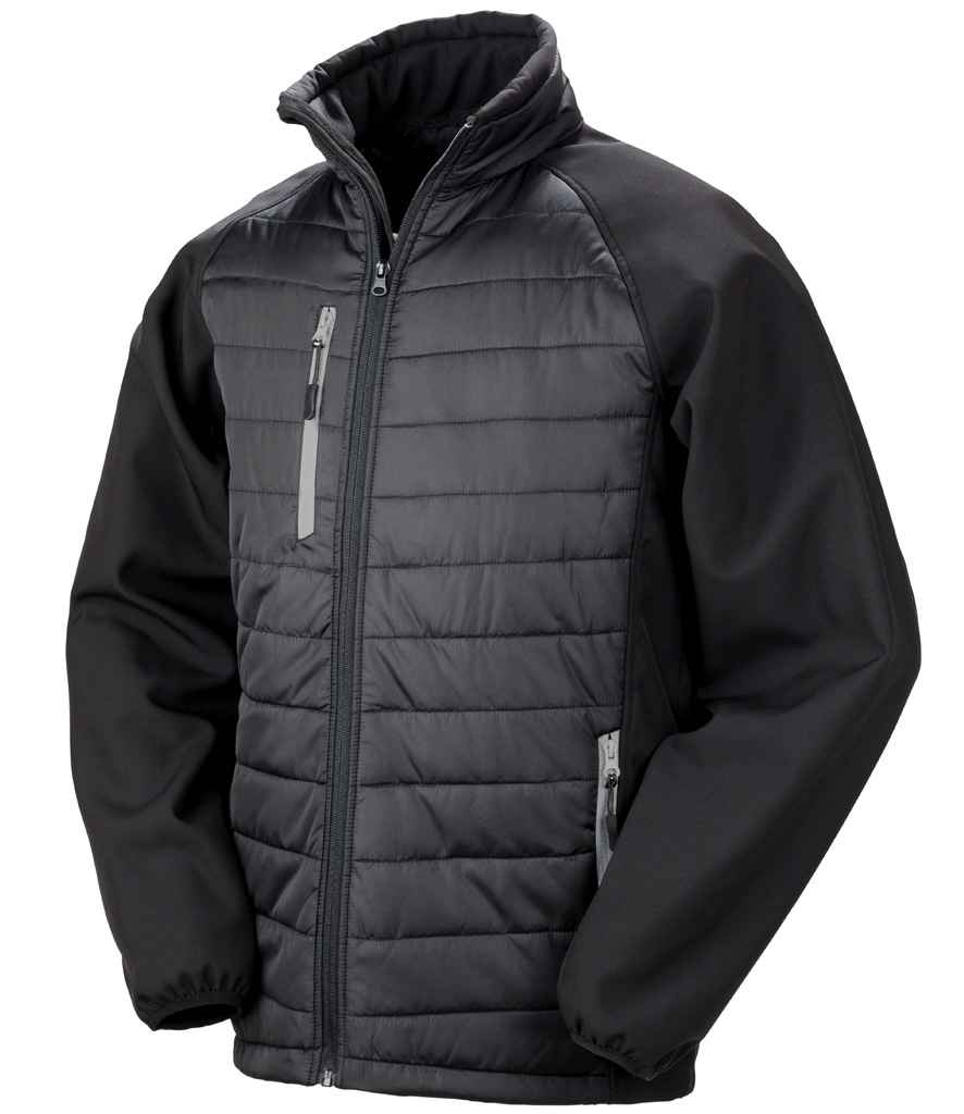 Result Recycled Compass Padded Jacket - Black/Grey