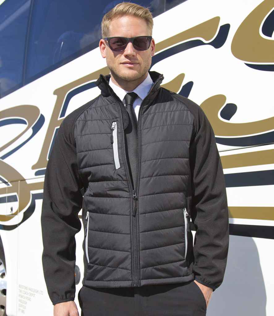 Result Recycled Compass Padded Jacket - Black/Grey