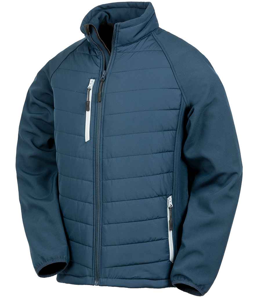 Result Recycled Compass Padded Jacket - Navy/Grey