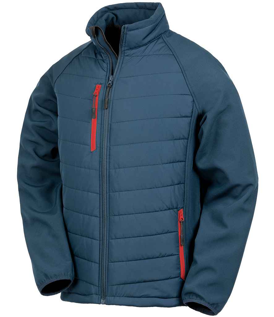 Result Recycled Compass Padded Jacket - Navy/Red