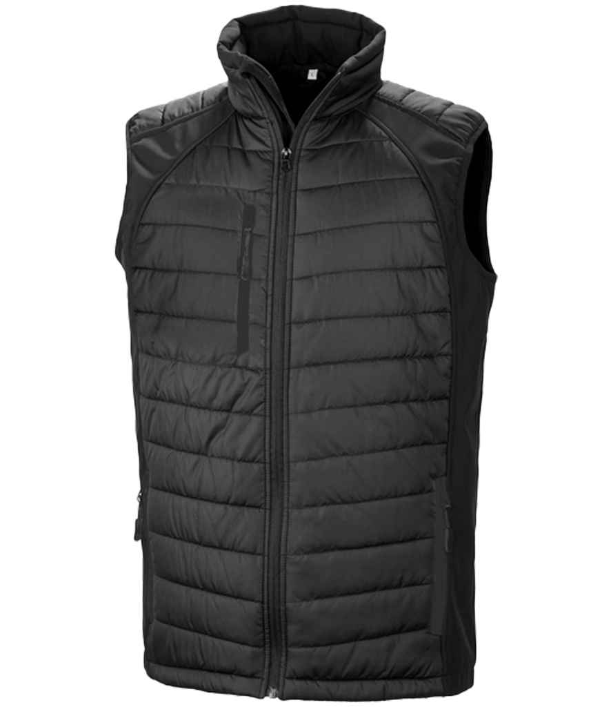 Result Recycled Compass Padded Gilet - Black/Black
