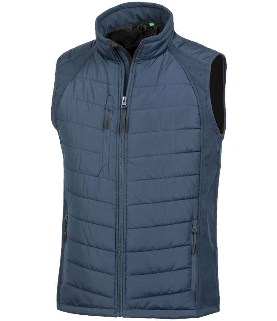 Result Recycled Compass Padded Gilet - Navy/Navy