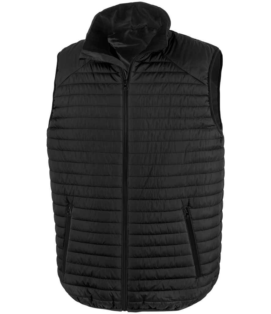 Result Recycled Thermoquilt Gilet - Black/Black