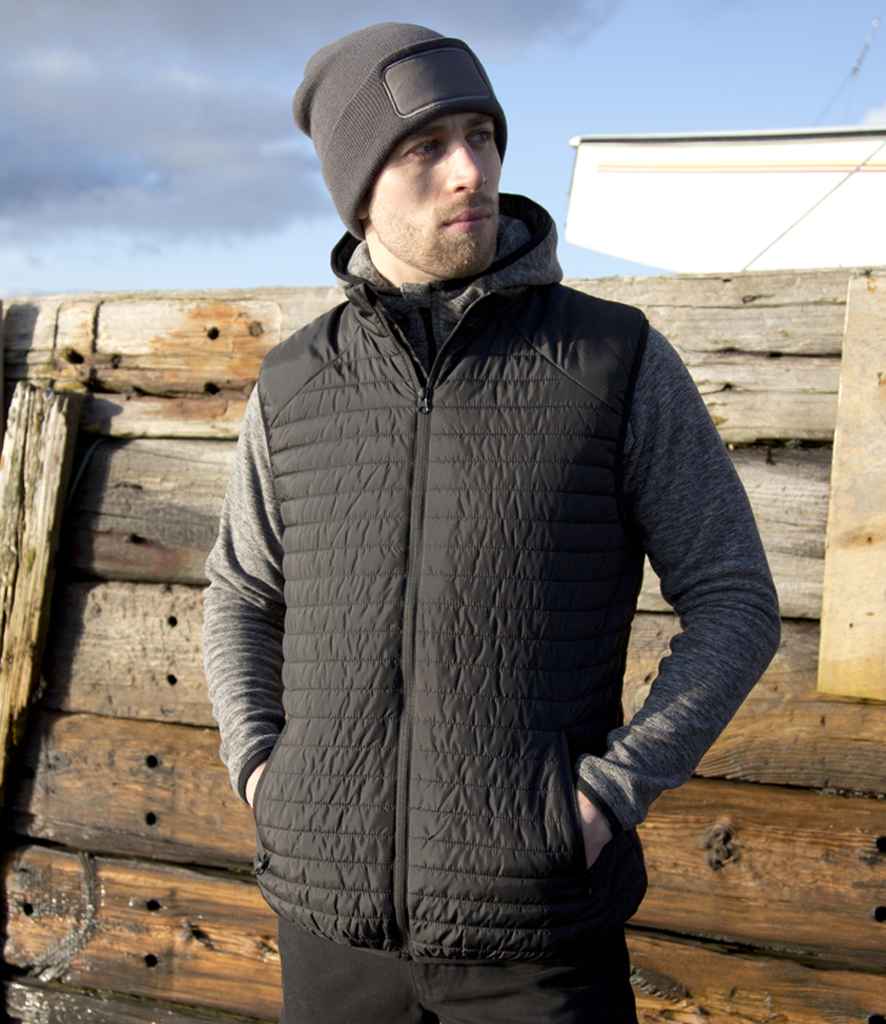 Result Recycled Thermoquilt Gilet - Black/Black