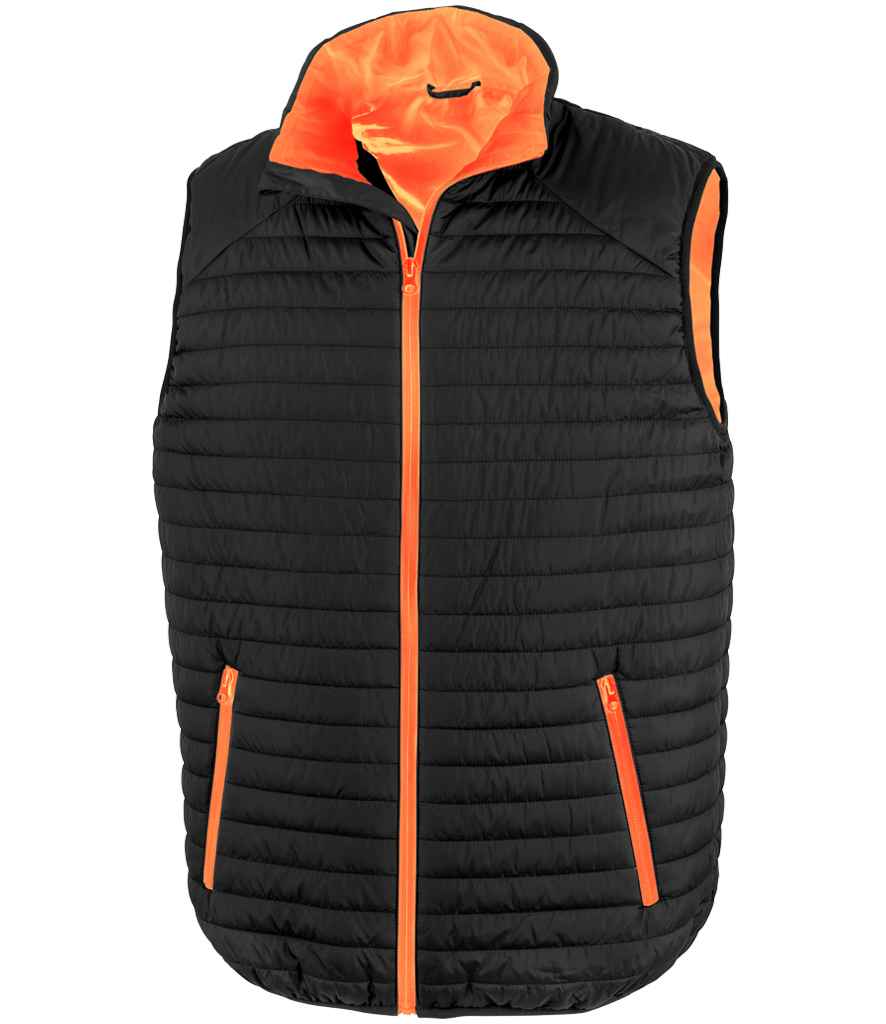 Result Recycled Thermoquilt Gilet - Black/Orange