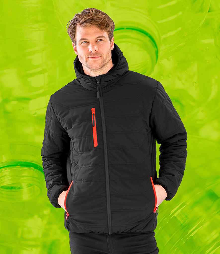 Result Recycled Compass Padded Winter Jacket - Black/Red