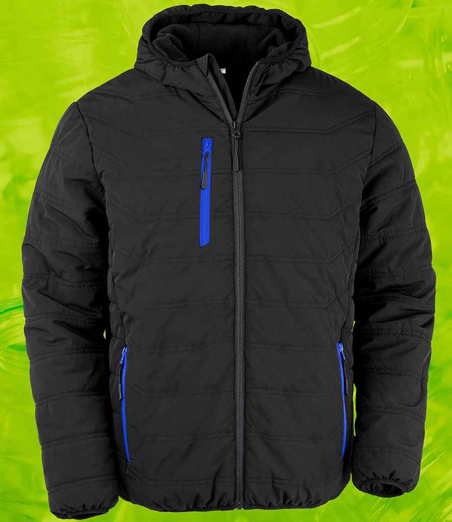 Result Recycled Compass Padded Winter Jacket - Black/Royal Blue