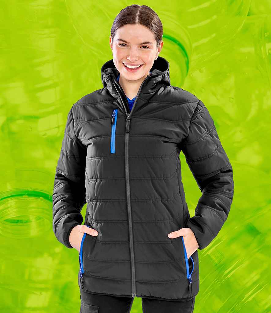 Result Recycled Compass Padded Winter Jacket - Black/Royal Blue