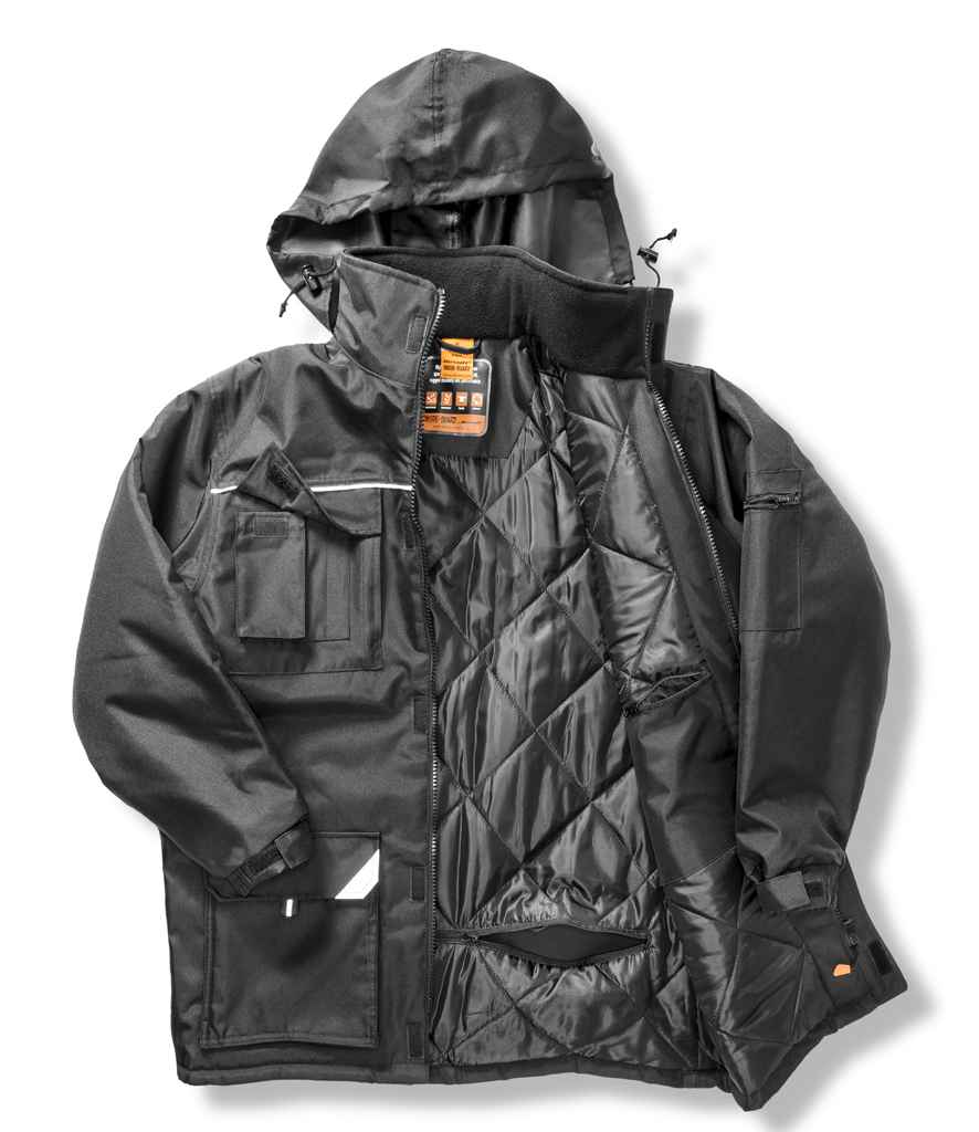 Result Work-Guard Sabre Long Coat - Black