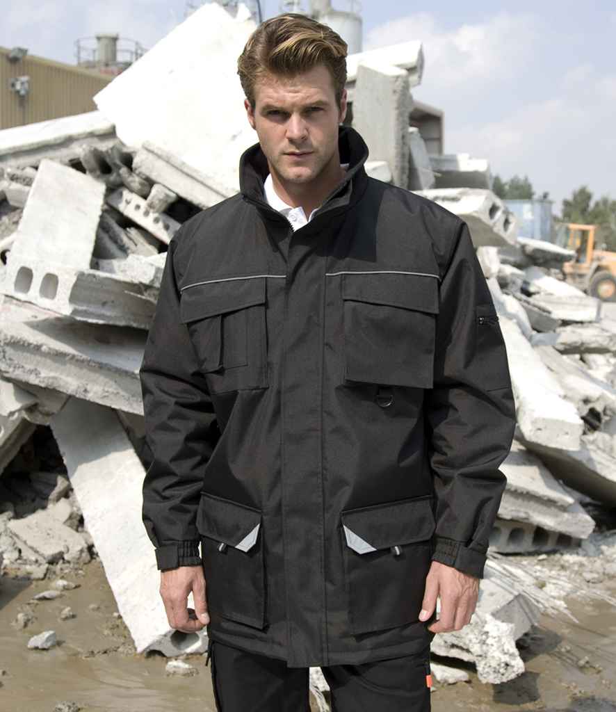 Result Work-Guard Sabre Long Coat - Black