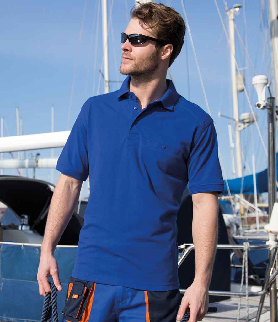 Result Work-Guard Apex Pocket Piqué Polo Shirt - Royal Blue