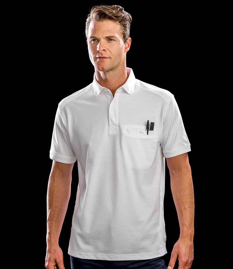 Result Work-Guard Apex Pocket Piqué Polo Shirt - White