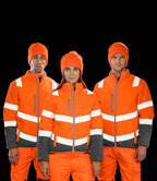 Result Safe-Guard Ladies Soft Safety Jacket - Fluorescent Orange/Grey